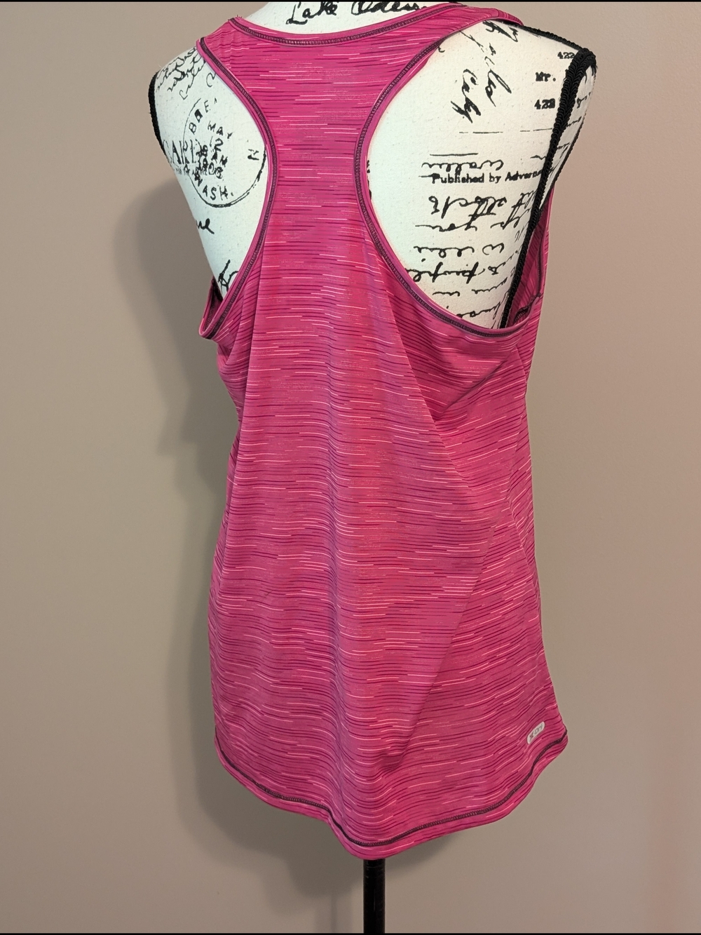 RBX Women's Pink Heathered Scoop Neck Tank Top - Picture 2 of 3